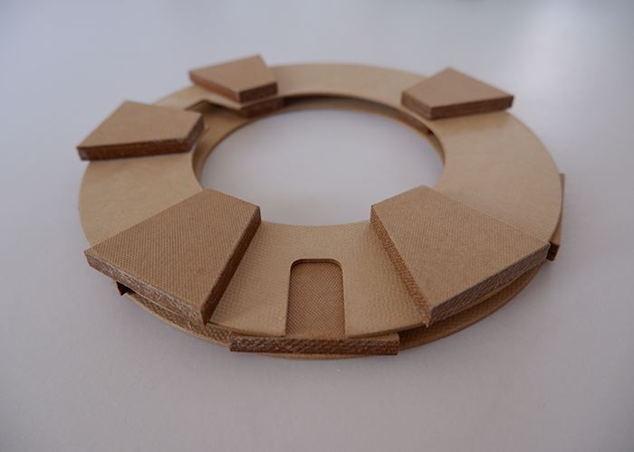 paperboard  insulating collar with spacers